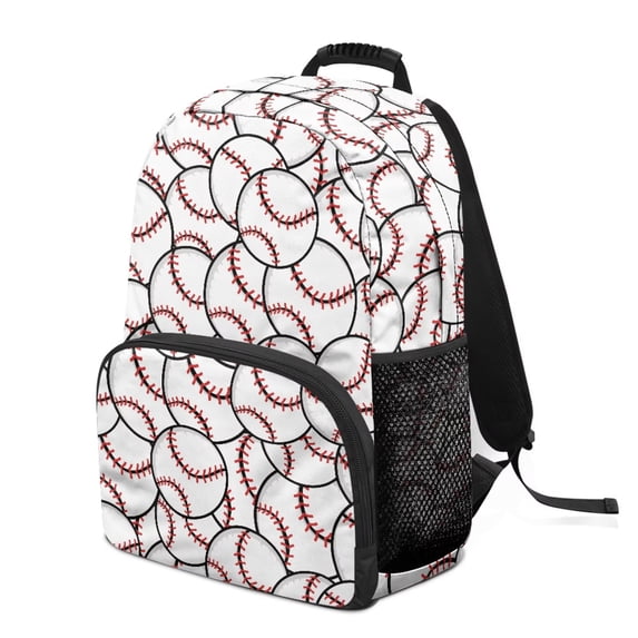 HUIACONG Baseball Print School Backpack for Boys Age 6-18 Large Capacity Durable Water-Resistant Bookbag for Elementary Middle High School Daily Use Sports Activities