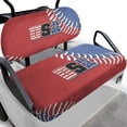 thumbnail image 1 of HUIACONG Baseball USA Golf Cart Seat Cover, All Weather Breathable Anti-Fading Golf Cart Seat Covers 2 Piece for Club Car, 1 of 7