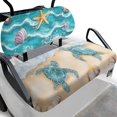 thumbnail image 1 of HUIACONG Beach Turtle & Seashell Golf Cart Seat Cover, Portable Breathable Golf Cart Seat Covers 2 Pack for 2-Seat Golf Carts, 1 of 7