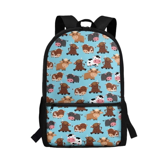 HUIACONG Bear Dog Pattern Backpack for Middle School Girls Large Capacity Ergonomic Padded Straps Wear‑Resistant for Kids Students 6‑18 Daily Use