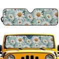 thumbnail image 1 of HUIACONG Bee Daisy Sun Shade Windshield Compatible with 2007-2024 Wrangler Rubicon Sahara TJ JK JKU 2 & 4 Door Car Sun Shade Sun Visor Protector Keep Your Vehicle Cool, Silver, 1 of 6