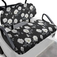 thumbnail image 1 of HUIACONG Black Floral Lattice Washable Golf Cart Seat Covers Kit for Club Car Golfcart Cushion, Dustproof Universal Golf Cart Seat Covers 2 Piece, 1 of 7