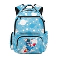 thumbnail image 1 of HUIACONG Blue Astronaut Print School Backpack for Kids Teens Age 5-16 Multi Pockets Water Resistant Adjustable Padded Straps Large Capacity Durable Bookbag for School Camping Travel, 1 of 7