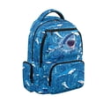 thumbnail image 1 of HUIACONG Blue Shark Print School Backpack for Kids Age 5-16, Water Resistant Bookbag with Adjustable Cushioned Straps, Multi Pockets Lightweight Sturdy Daypack for School Travel, 1 of 7