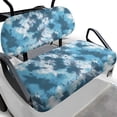 thumbnail image 1 of HUIACONG Blue Tie Dye Pattern All-Weather Protection Golf Cart Seat Cover for Outdoor Travel, Golf Cart Seat Covers 2 Pack Universal Design, 1 of 7