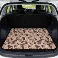 thumbnail image 1 of HUIACONG Boho Floral Horse Print Car Trunk Mat, Wipe Clean Stitched Edge Polyester 29" x 39", Moisture Resistant Non-Slip All, Fast Install Universal Fit for SUVs Sedans Trucks, 1 of 7