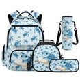 thumbnail image 1 of HUIACONG Book Turtle 4PCS Kids School Backpack, 17" Durable Bookbag with Lunch Box for Boys Girls Age 8-12, 1 of 7