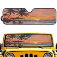 thumbnail image 1 of HUIACONG Butterfly Windshield Sun Shade Compatible with Jeep Wrangler JK JL Windshield Shade Bolck UV Rays & Protect Car Interior Heat Shield Windshield Cover, 1 of 6