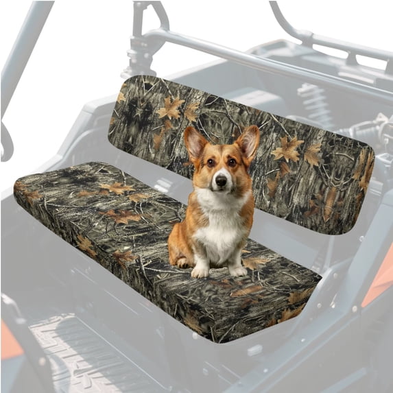 HUIACONG Camo Hunting UTV Seat Covers Waterproof Easy Installation 4 Wheeler Seat Cover Non-Slip Soft Fit for Kawasaki Mule 3000 3010 3020