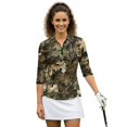 thumbnail image 1 of HUIACONG Camouflage Quick Dry Golf Shirt Women Skin-Friendly with Quarter Zip Comfortable Women's Golf Polo Shirts for Daily Use Sports Tennis Workout, 1 of 10