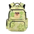 thumbnail image 1 of HUIACONG Capybara Clover Print School Backpack for Kids Teens Age 6-18 Multi Pocket Water Resistant Scuff Proof Padded Adjustable Straps Lightweight Bookbag for School Travel Daily Use, 1 of 7