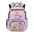 thumbnail image 1 of HUIACONG Capybara Mermaid Backpack, Lovely Ocean Style School Bookbag for Age 12-18, Water Repellent Durable Backpack for Teens Travel & Daily, 1 of 7