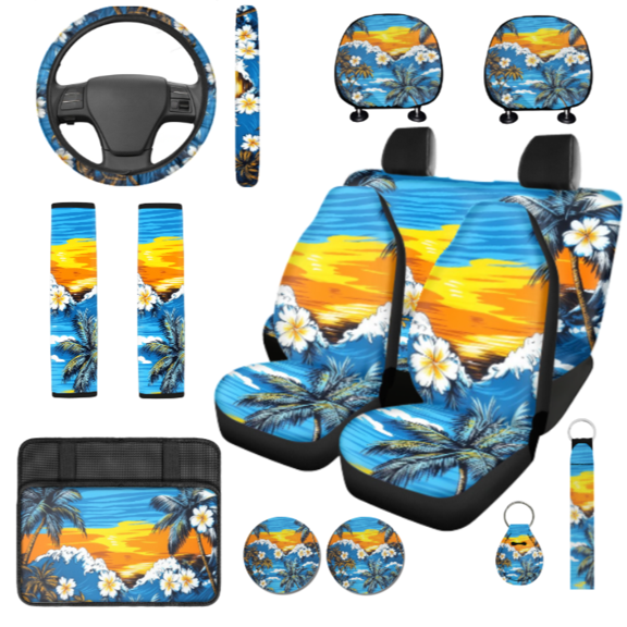 HUIACONG Car Interior Accessory Kit, with Key Holder Wrist Keychain, Daily Use Suitable for Family Cars Sedans