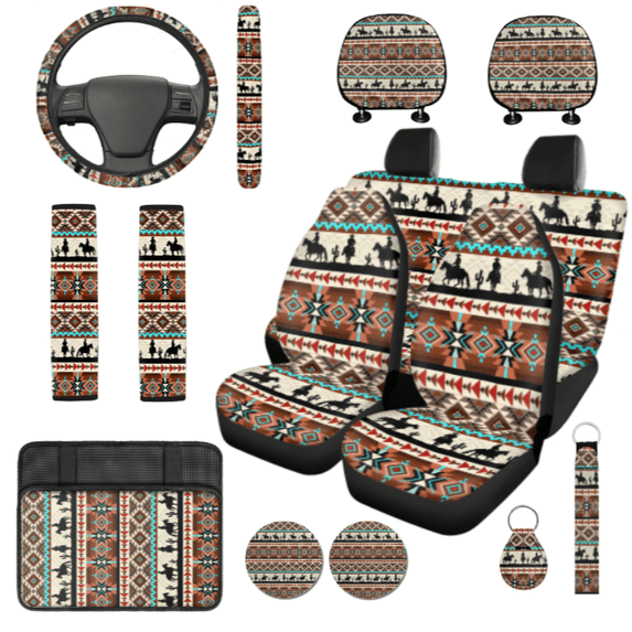 HUIACONG Car Interior Accessory Kit, with Key Ring Car Seat Covers, Anti Corrosion Suitable for Trucks Vehicles