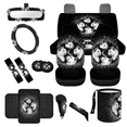 thumbnail image 1 of HUIACONG Car Seat Cover Set, with Car Armrest Cover Armrest Cushion Rearview Mirror Protector, 14 Pack Cat Star Pattern, 1 of 8
