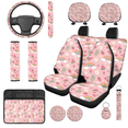 thumbnail image 1 of HUIACONG Car Seat Cover Set, with Car Seat Covers Key Pendant Car Seat Protectors, 14-Piece Rainbow Strawberry Pattern Car Interior Accessory Kit, 1 of 5