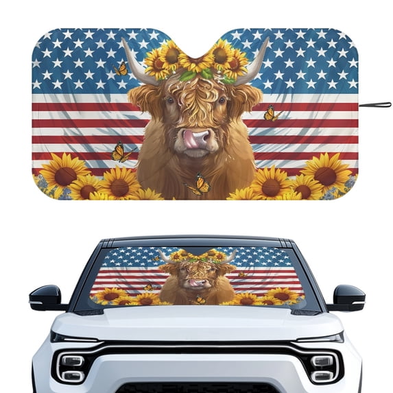 HUIACONG Car Windshield Sun Shade All Season Windshield S Foldable Sunshade UV Reflective Heat Protection Keep Interior Cool Heat and UV Protection UV Coating Vans Front Window Truck Pickup