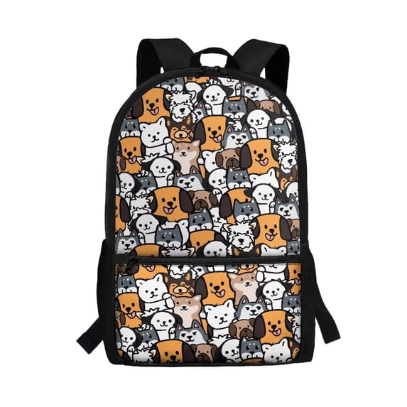 HUIACONG Cartoon Animal Pattern Backpack for Middle School Girls Large Capacity Ergonomic Padded Straps Wear‑Resistant for Kids Students 6‑18 Daily Use