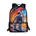 thumbnail image 1 of HUIACONG Colorful Astronaut School Backpack for Daily Student Use Lightweight Multi Compartment Large Capacity for Boys Girls Ages 6‑18 Back to School, 1 of 6