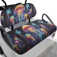 thumbnail image 1 of HUIACONG Colorful Jellyfish Pattern Golf Cart Seat Blanket and Towel, Keeps Seats Cool & Clean Universal Fit Golf Cart Seat Covers 2 Pack for Club Car DS 2000.5-Up, 1 of 7