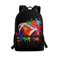 thumbnail image 1 of HUIACONG Colorful Splash Football School Backpack for Primary Students Large Capacity Ergonomic Breathable Adjustable Straps for Boys Girls Ages 6‑18 Daily Use, 1 of 6