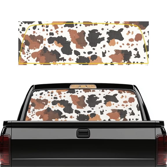 HUIACONG Cow Print Rear Window Decals Pickup Truck Rear Window Graphics Truck Rear Windows Graphics Decals Personalized Decoration Suitable for Most Pickup Trucks and SUVs
