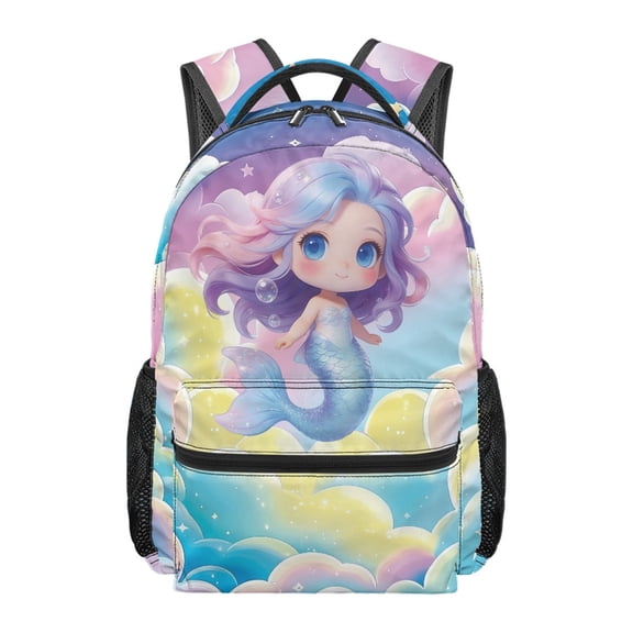 HUIACONG Cute cartoon mermaid Adjustable Shoulder Straps Student Backpack for Travel Field Trips, Durable Waterproof School Backpack Adjustable Straps