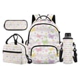 thumbnail image 1 of HUIACONG Daisy Butterfly 17 Inch Backpack 4 Piece Set Main Pack, Lunch Bag, Pencil Case & Water Bottle Sleeve, Easy Wipe Clean, for Boys Girls Ages 5-12, 1 of 7