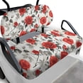 thumbnail image 1 of HUIACONG Deep Red Roses Easy to Carry Golf Cart Front Seat Cover Set Replacement for EZGO 2 Person Club Car Seats, Non-Slip All-Weather Protection Golf Cart Seat Covers, 1 of 7