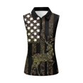 thumbnail image 1 of HUIACONG Deer Flag Camo Relaxed Women's Sleeveless Golf Shirt, Ventilated Quick Dry Golf Vest No Shrinkage Golf Shirts, 1 of 7