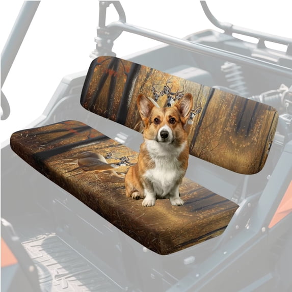HUIACONG Deer UTV Seat Covers Waterproof Easy Installation 2 PSC UTV Seat Covers Non-Slip Soft Compatible with Kawasaki Mule 4010