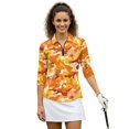 thumbnail image 1 of HUIACONG Desert Camo Print Quick Dry Golf Shirt Women Quarter Zip with Fashion Comfortable Womens 3/4 Sleeve Golf Shirts for Tennis Sports Workout Outdoor Sports, 1 of 10