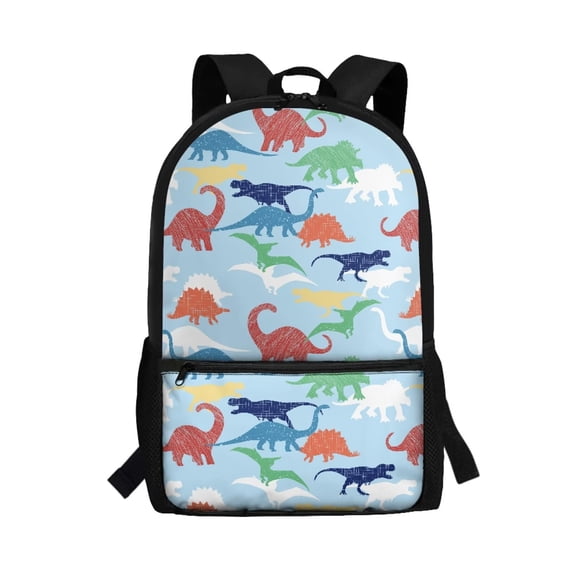 HUIACONG Dinosaur Print School Backpack for Girls Boys Ages 6-18 Large Capacity Water Resistant Bookbag for Elementary Middle High School Students Daily Use