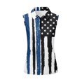 thumbnail image 1 of HUIACONG Distressed American Flag Quick Dry Women Golf Sleeveless Half Zip Top, Anti Fade Moisture Wicking Golf Athletic Shirt Half Zip Collar Golf Shirts, 1 of 7