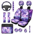 thumbnail image 1 of HUIACONG Dolphin Seat Covers for Cars for Women Full Set Cute Car Accessories 14 Pcs Including Steering Wheel Cover Seat Belt Covers Arm Rest Cover Coasters Headrest Cover Keychain Universal Fit, 1 of 8
