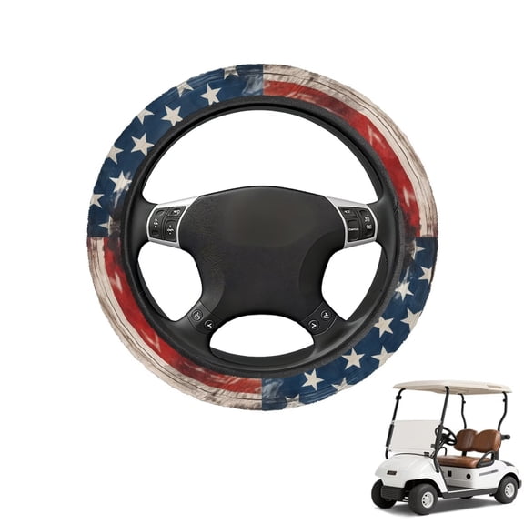 HUIACONG Sea Turtle Golf Cart Steering Wheel Covers Soft Comfortable 14 Inch Steering Wheel Cover Warm Flannel Fabric Golfs Car Interior Covers Universal Fit EZGO Yamaha Club Cars