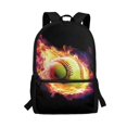 thumbnail image 1 of HUIACONG Fire Softball Backpack for Elementary Students Large Capacity Ergonomic Padded Straps Wear‑Resistant for Boys Girls Ages 6‑18 Daily Use, 1 of 6