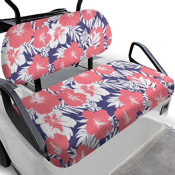 HUIACONG Floral Print Breathable Golf Cart Seat Covers 2 Pack for Summer Golf, Golf Cart Seat Covers Absorbent
