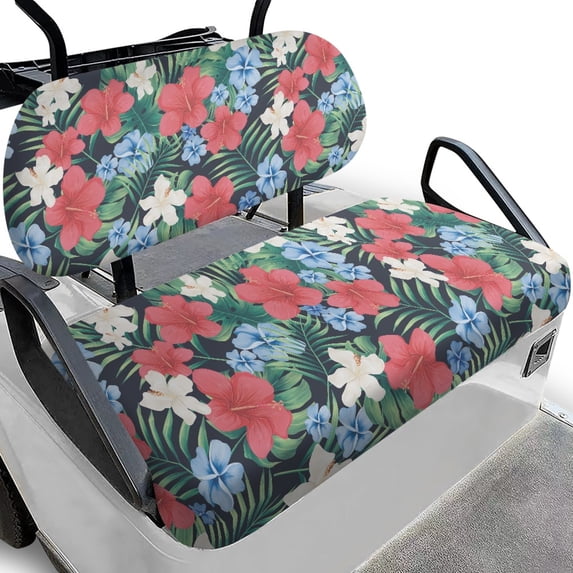 HUIACONG Flowers Comfort Golf Cart Seat Blanket and Towel, Breathable Easy to Install Comfortable Golf Cart Accessories for EZGO Club Car
