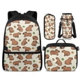thumbnail image 1 of HUIACONG Fruit Leaf Capybara Backpack Set 4-IN-1 for 10-14 Years Boys Girls Lightweight Portable School Backpack Detachable Lunch Box Pencil Case Water Bottle Holder, 1 of 7
