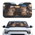thumbnail image 1 of HUIACONG Funny Leopard Driving Car Sun Shade Windshield, Foldable Reflective UVs Easy Storage Car Front Window Shades for Passenger Car Most Sedans SUV Truck Universal Fit, 1 of 7