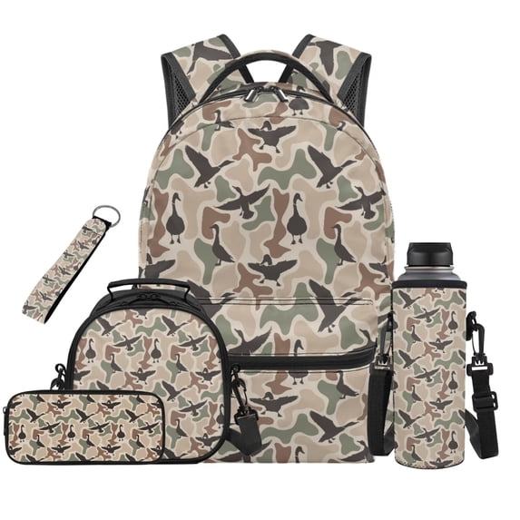 HUIACONG Galaxy Axolotl School Backpack Set for Kids, 17 Inch Lightweight School Bookbag with Lunch Bag, Pencil Case, Water Bottle Sleeve, Keychain