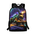 thumbnail image 1 of HUIACONG Steam Train Print School Backpack for Kids Ages 6-18 Large Capacity Lightweight Water-Resistant Bookbag for Boys Girls Elementary Middle High School Daily Use, 1 of 6