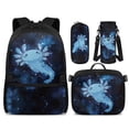 thumbnail image 1 of HUIACONG Galaxy Blue Axolotl Kids Backpack Set 4-IN-1 Ergonomic for Boys Girls Ages 6-8 Detachable Lunch Box Pencil Case Water Bottle Holder Lightweight School Backpack, 1 of 7
