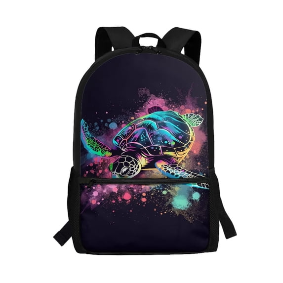 HUIACONG Galaxy Turtle Kids Backpack for Teen Boys Lightweight Water Resistant Large Capacity for Elementary Middle High School Daily Travel
