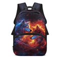 thumbnail image 1 of HUIACONG Galaxy Wolf Print School Backpack for Boys & Girls Ages 6-18 Large Capacity Water Resistant Book Bag for Elementary Middle High School Back to School Gift Daily Use Travel, 1 of 7