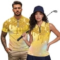 thumbnail image 1 of HUIACONG Glitter His and Hers Matching Golf Sets Couples Matching Wear Sleeveless Golf Tops for Women Lightweight Mens Short Sleeve Collared Golf Shirt Man S, 1 of 6