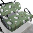 thumbnail image 1 of HUIACONG Golf Ball Design Golf Cart Seat Cover Set Easy to Install for Universal Golf Cart Club Car, Stain-Resistant Breathable Golf Cart Seat Covers 2 Piece Keeps Seats Clean and Comfortable, 1 of 7