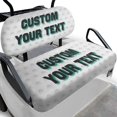 thumbnail image 1 of HUIACONG Golf Ball Texture 2-Seater Golf Cart Seat Towel Blanket, Keeps Seats Clean and Comfortable Machine Washable Universal Fit Golf Cart Seat Covers 2 Piece for EZGO, 1 of 7
