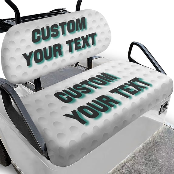 HUIACONG Golf Ball Texture 2-Seater Golf Cart Seat Towel Blanket, Keeps Seats Clean and Comfortable Machine Washable Universal Fit Golf Cart Seat Covers 2 Piece for EZGO